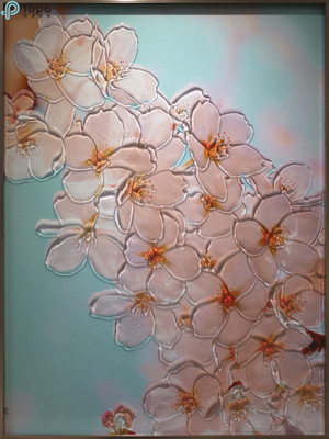 Hermosa flor rosa vidrio pintura sala de estar dormitorio pintura