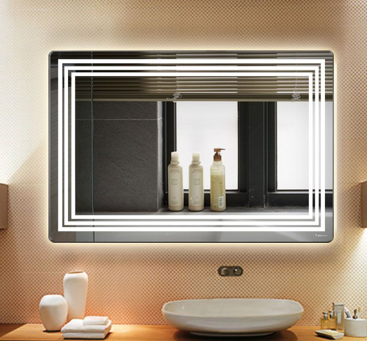 Espejo de maquillaje de baño de 3 mm, 4 mm, 5 mm con luz