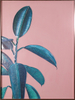 Guangzhou H800mm * 600mm nórdico al por mayor verde planta colgante pared pintura de vidrio para decoración del hogar